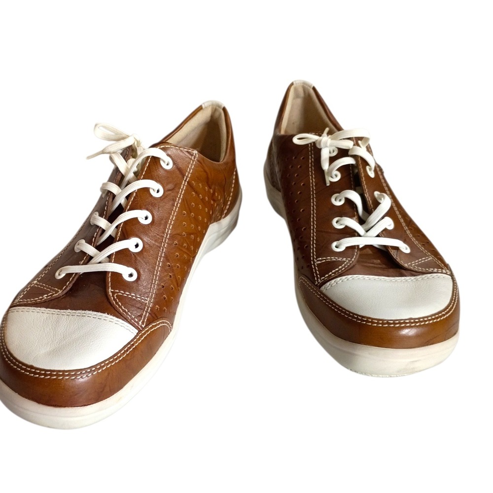Finn Comfort Ikebukuro Brown Leather Walking Shoes Womens US 10.5 Orthopedic
